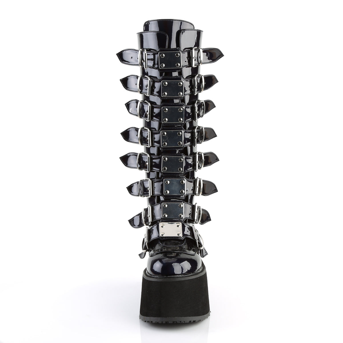 DAMNED-318 Demonia Cult Black Alternative Knee High Boots