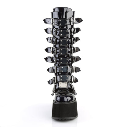 DAMNED-318 Demonia Cult Black Alternative Knee High Boots