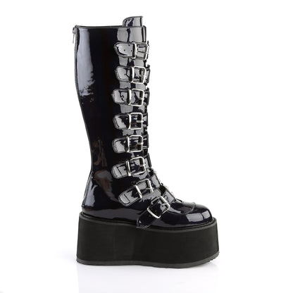 Demonia DAMNED-318 Black Holographic Platform Knee High Boots