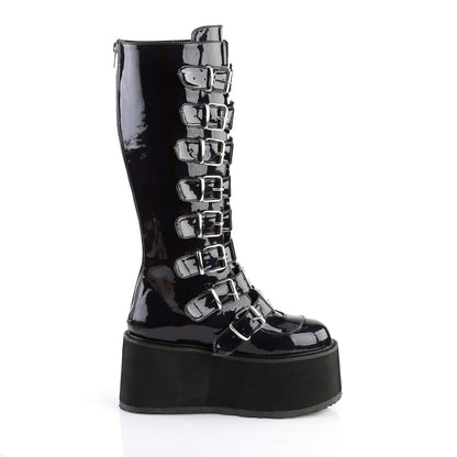 DAMNED-318 Demonia Cult Black Alternative Knee High Boots