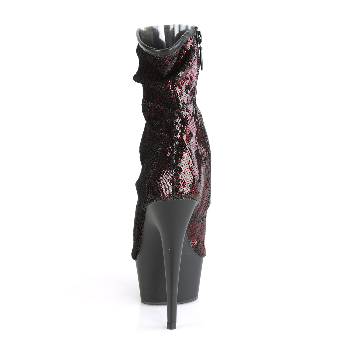 DELIGHT-1008SQ Pleaser Burgundy 6 Inch High Impact Ankle Boots