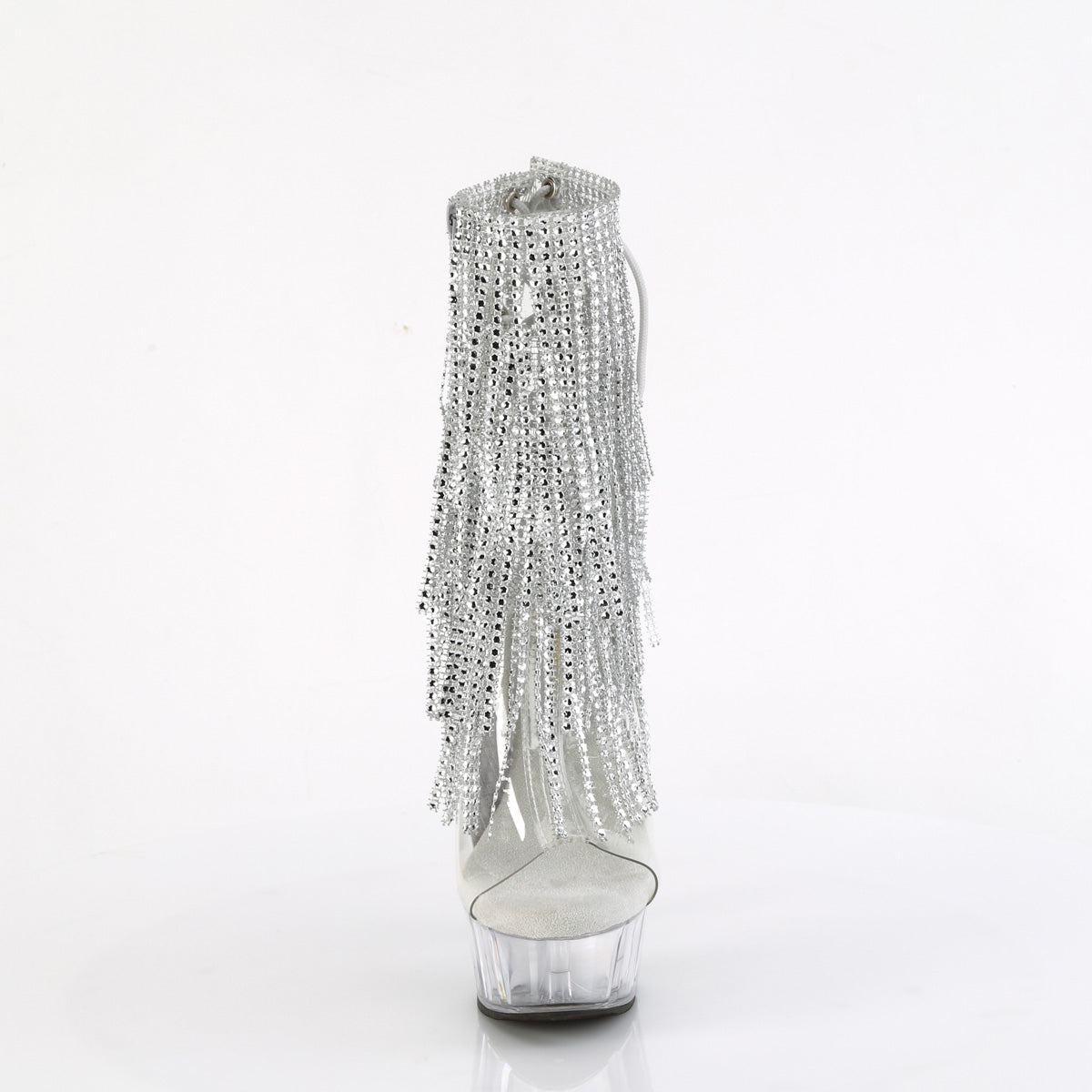 DELIGHT-1017RSF Pleaser Clear 6 Inch High Impact Ankle Boots