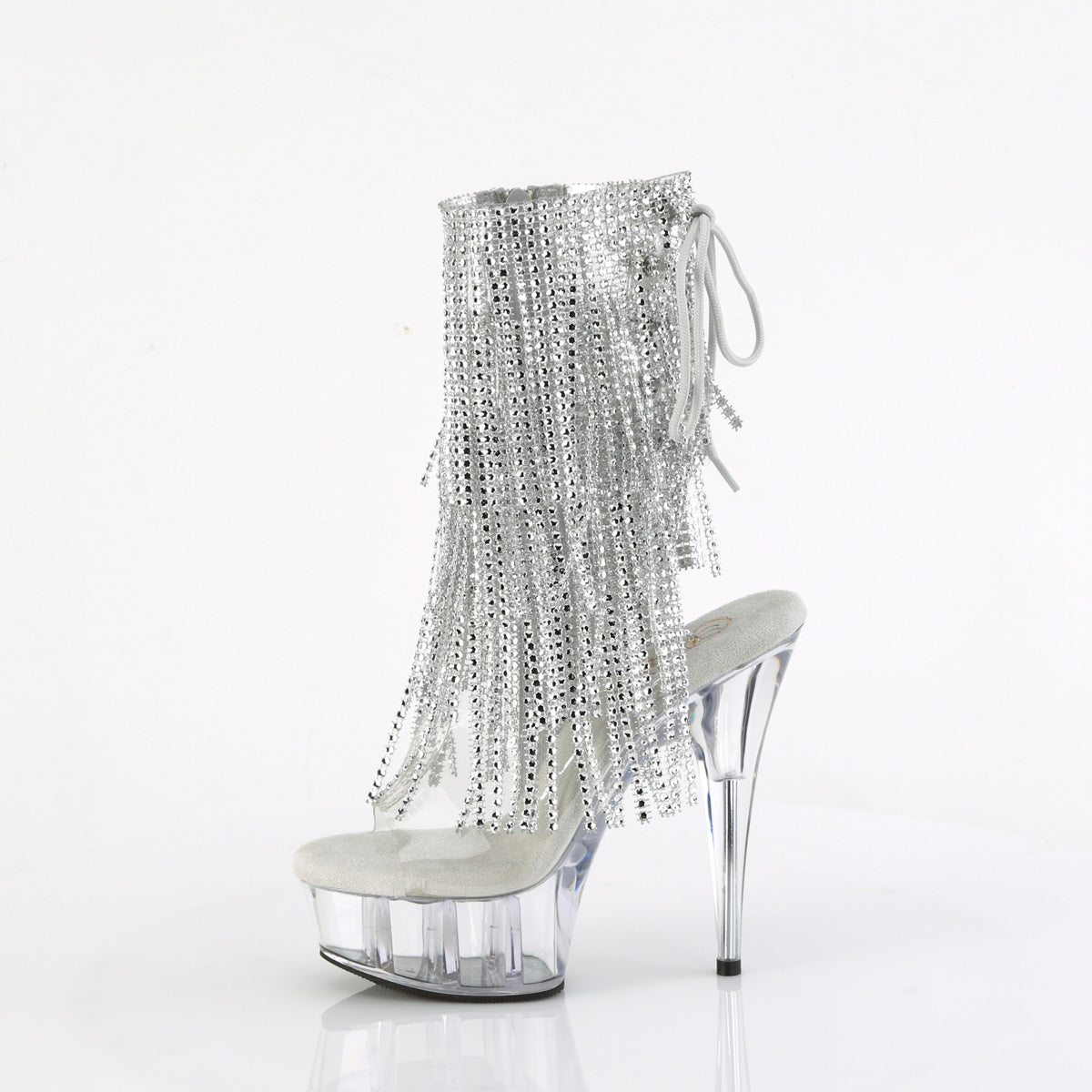 DELIGHT-1017RSF Pleaser Clear 6 Inch High Impact Ankle Boots