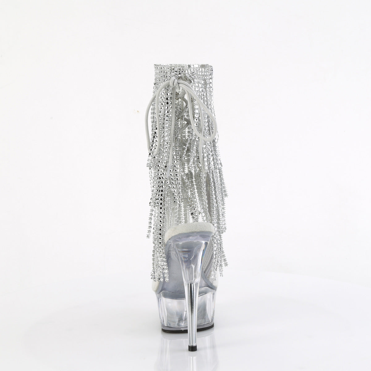 DELIGHT-1017RSF Pleaser Clear 6 Inch High Impact Ankle Boots