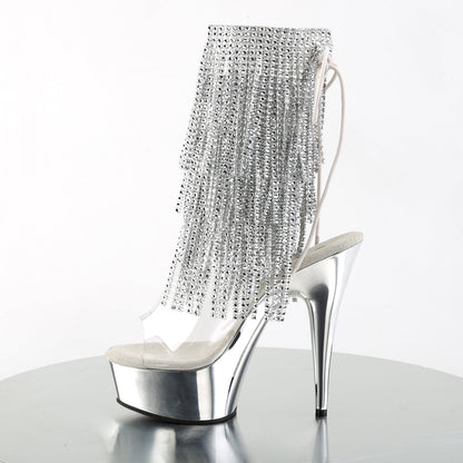 DELIGHT-1017RSF Pleaser Clear 6 Inch Stratement Ankle Boots