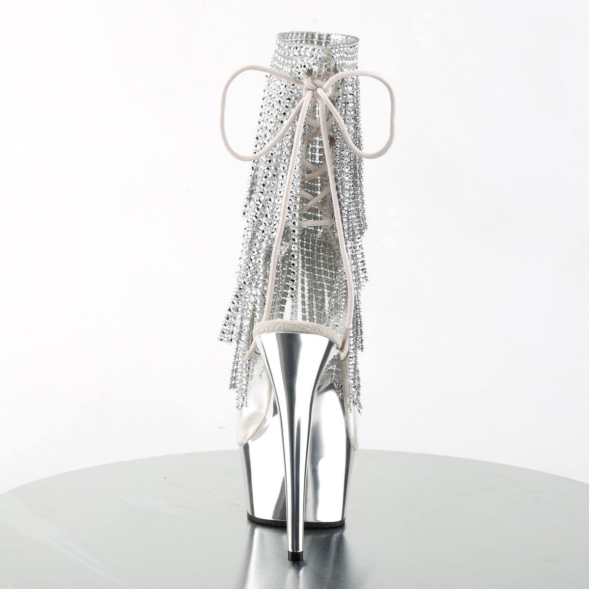 DELIGHT-1017RSF Pleaser Clear 6 Inch Stratement Ankle Boots