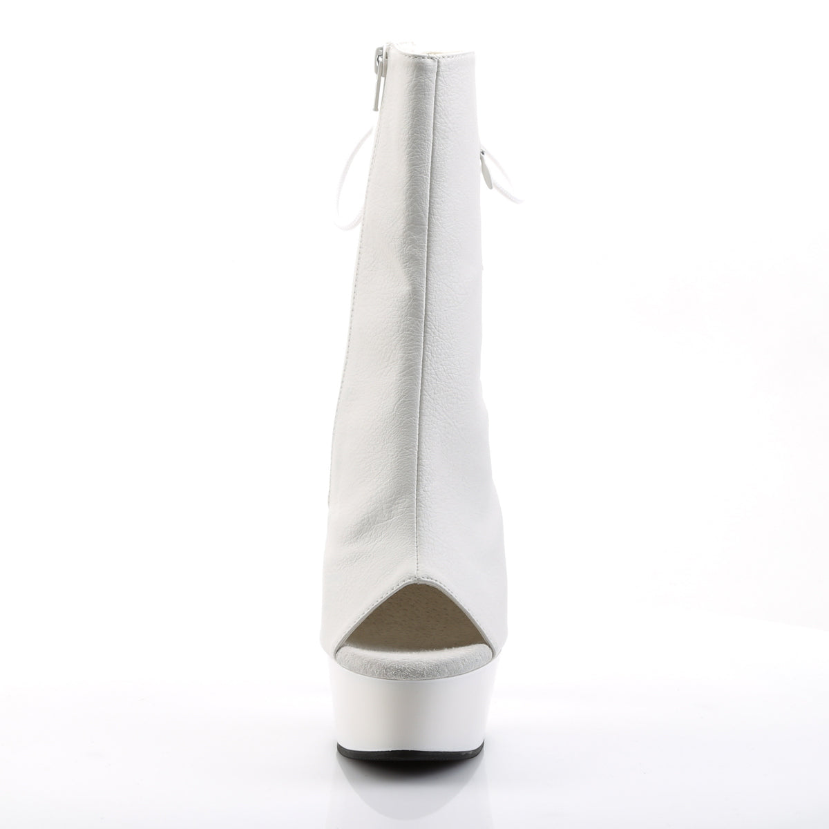 DELIGHT-1018 Pleaser White 6 Inch Exotic Dance Ankle Boots