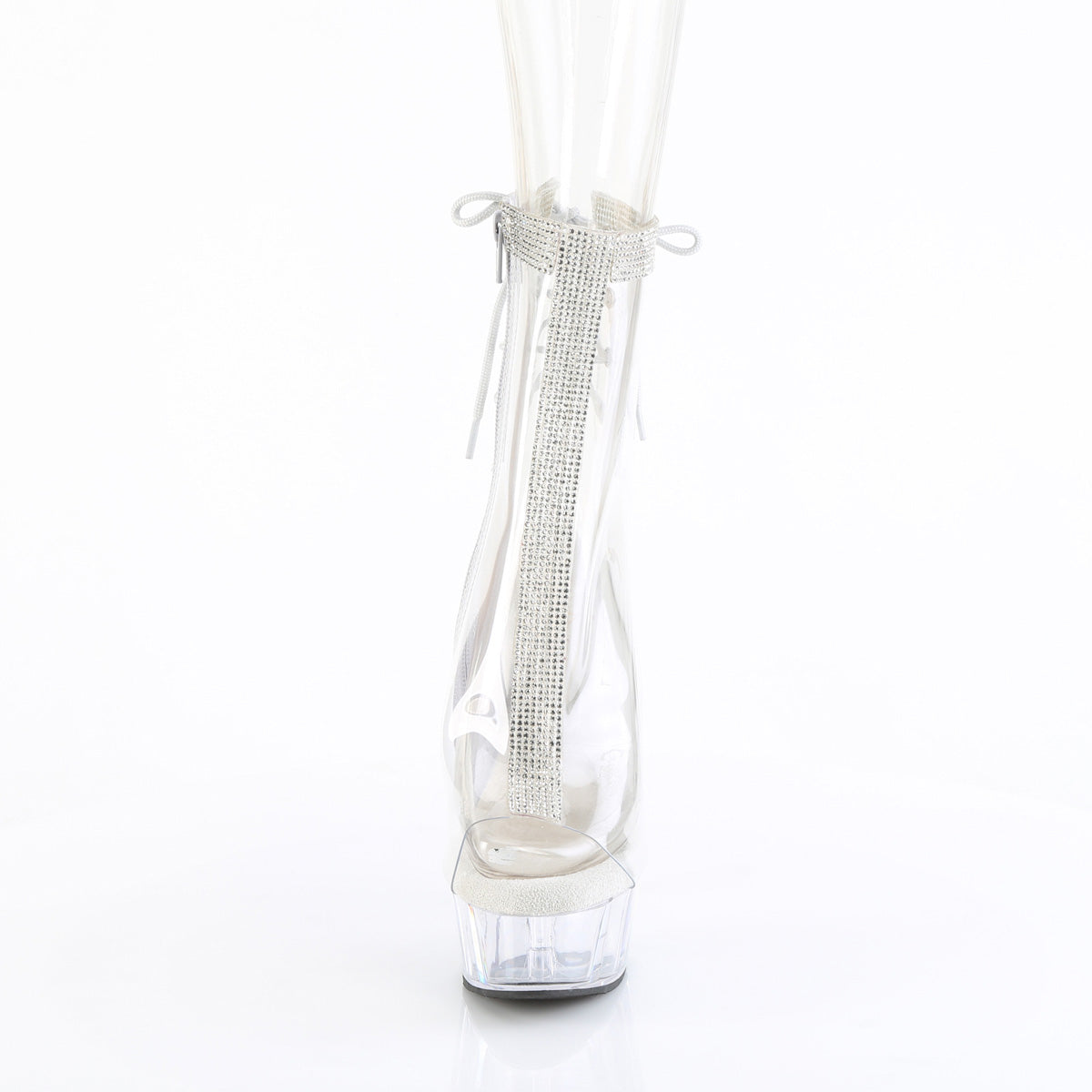 DELIGHT-1018C-2RS Pleaser Clear 6 Inch Pole Dance Ankle Boots