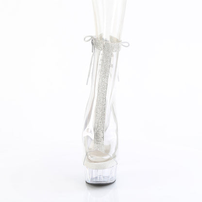 DELIGHT-1018C-2RS Pleaser Clear 6 Inch Pole Dance Ankle Boots