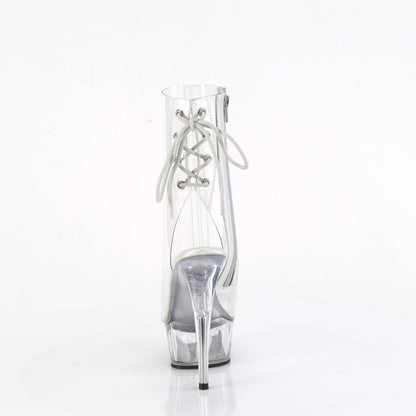 DELIGHT-1018C Pleaser Clear 6 Inch Stripper Platform Ankle Boots