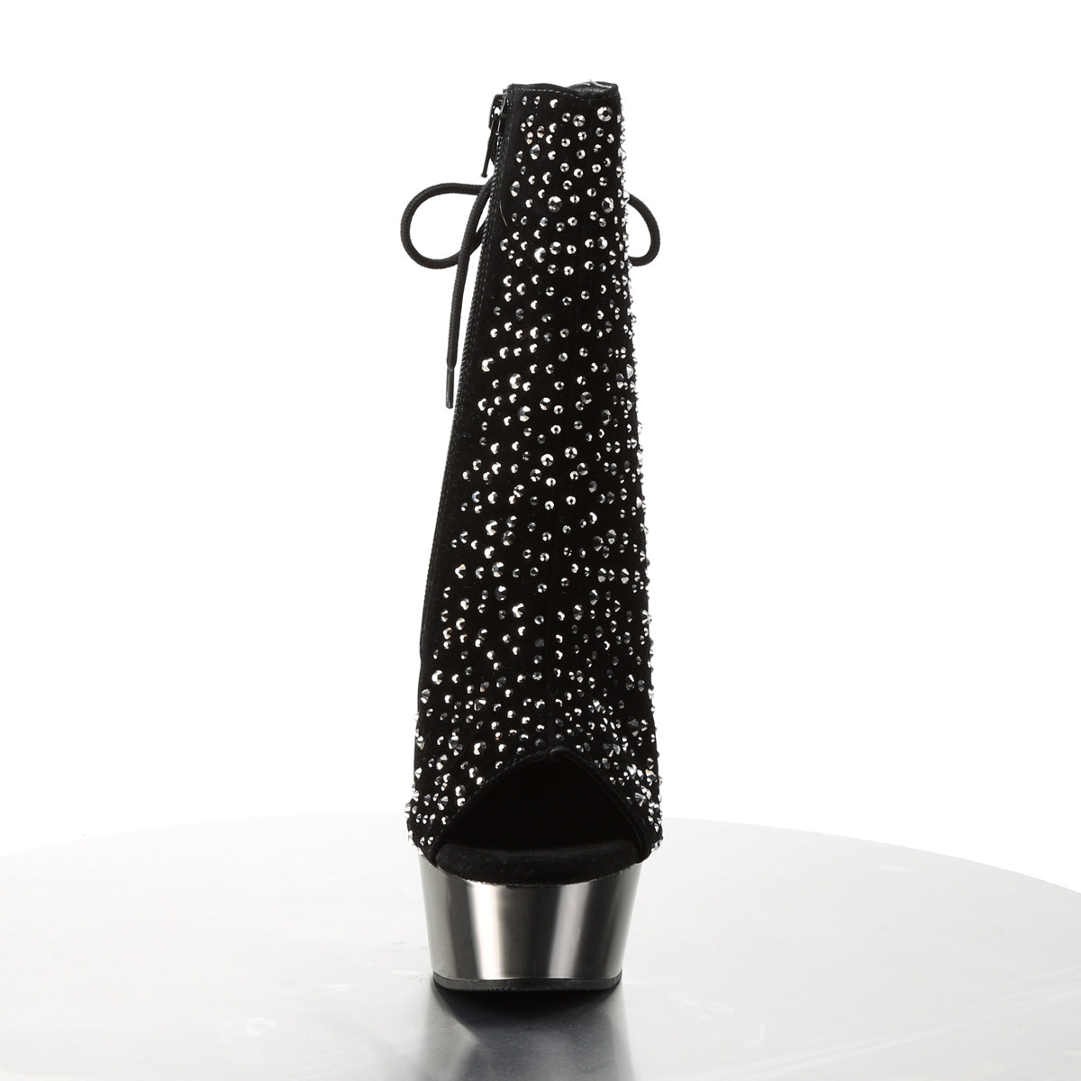 DELIGHT-1018RS Pleaser Black 6 Inch Pole Dance Ankle Boots