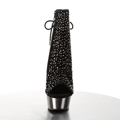 DELIGHT-1018RS Pleaser Black 6 Inch Pole Dance Ankle Boots