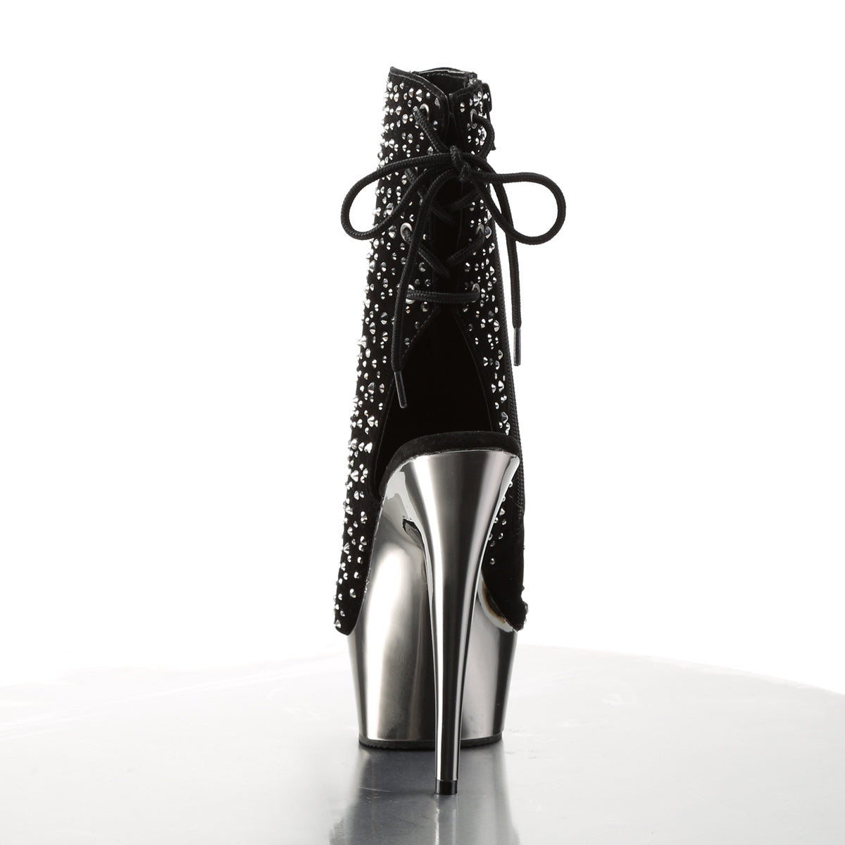 DELIGHT-1018RS Pleaser Black 6 Inch Pole Dance Ankle Boots