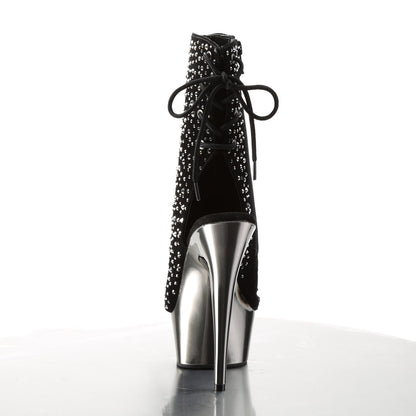 DELIGHT-1018RS Pleaser Black 6 Inch Pole Dance Ankle Boots