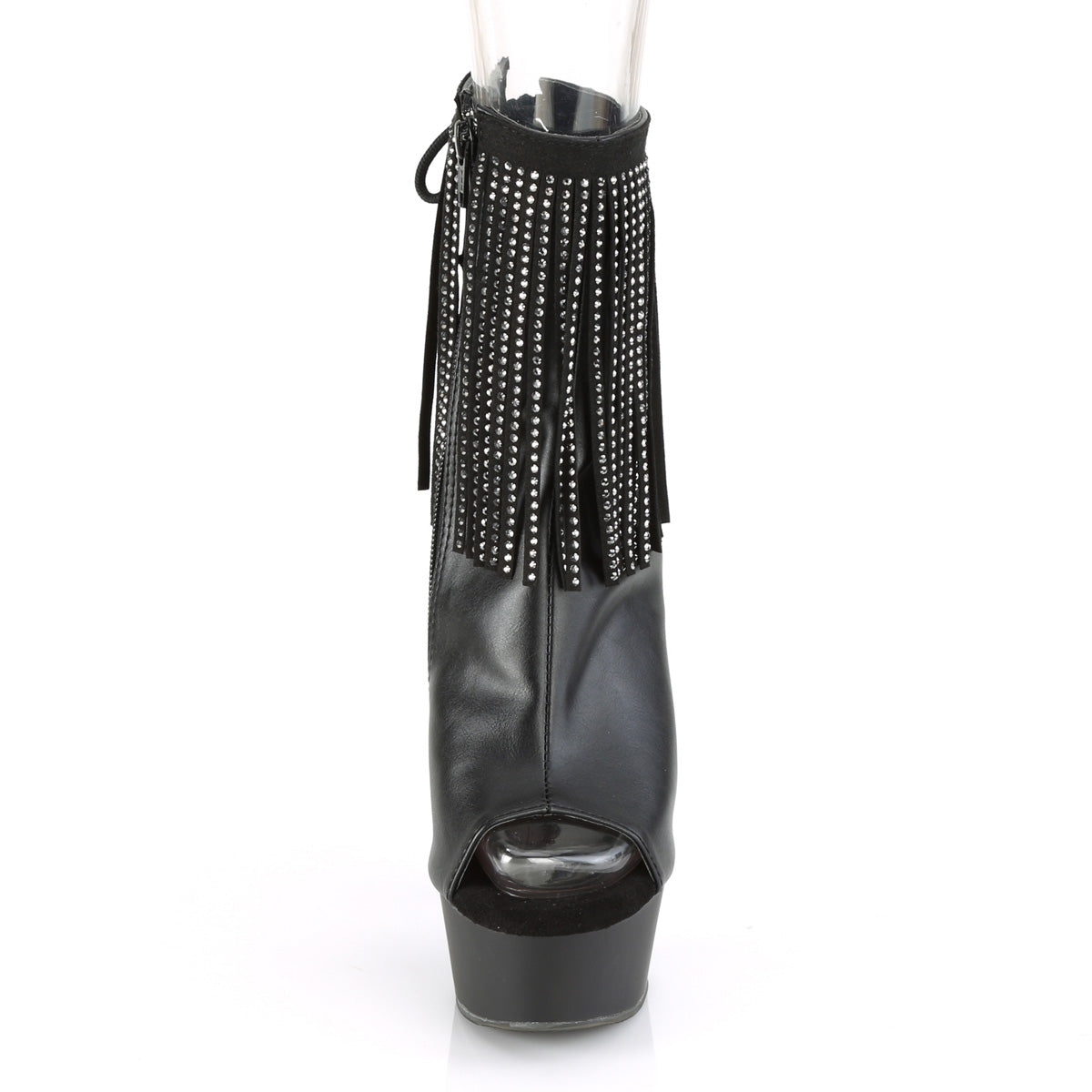 DELIGHT-1018RSF Pleaser Black 6 Inch Exotic Dance Ankle Boots