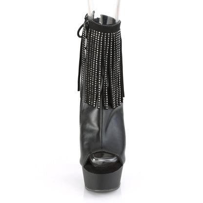 DELIGHT-1018RSF Pleaser Black 6 Inch Exotic Dance Ankle Boots