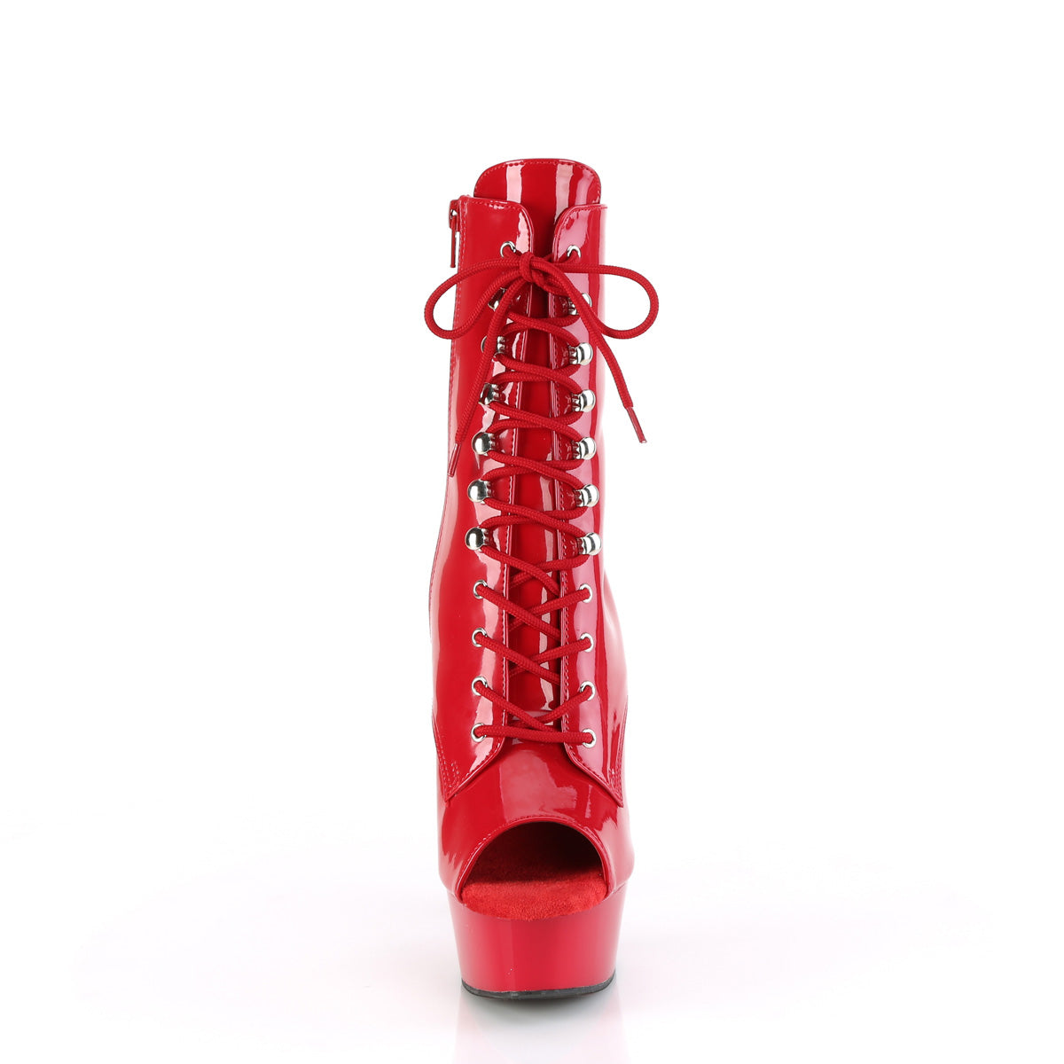 DELIGHT-1021 Pleaser Red 6 Inch Exotic Dance Ankle Boots