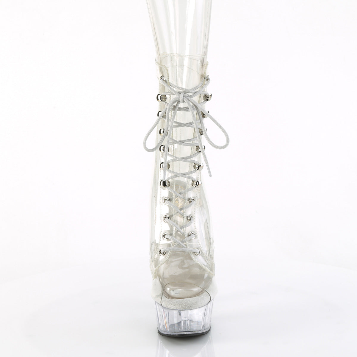 DELIGHT-1021C Pleaser Clear 6 Inch Strippers Ankle Boots
