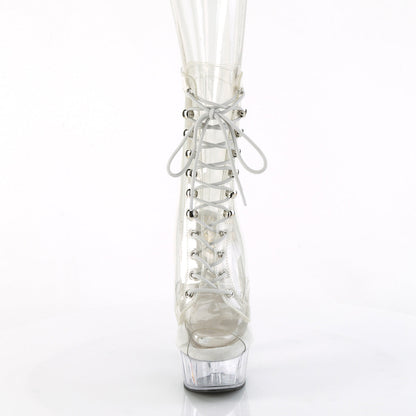 DELIGHT-1021C Pleaser Clear 6 Inch Strippers Ankle Boots