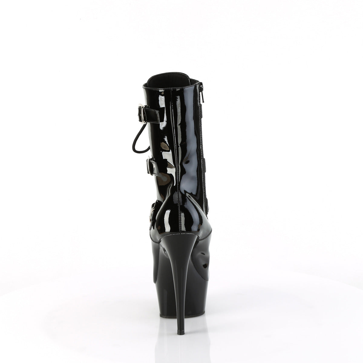 DELIGHT-1043 Pleaser Black 6 Inch High Fashiom Ankle Boots