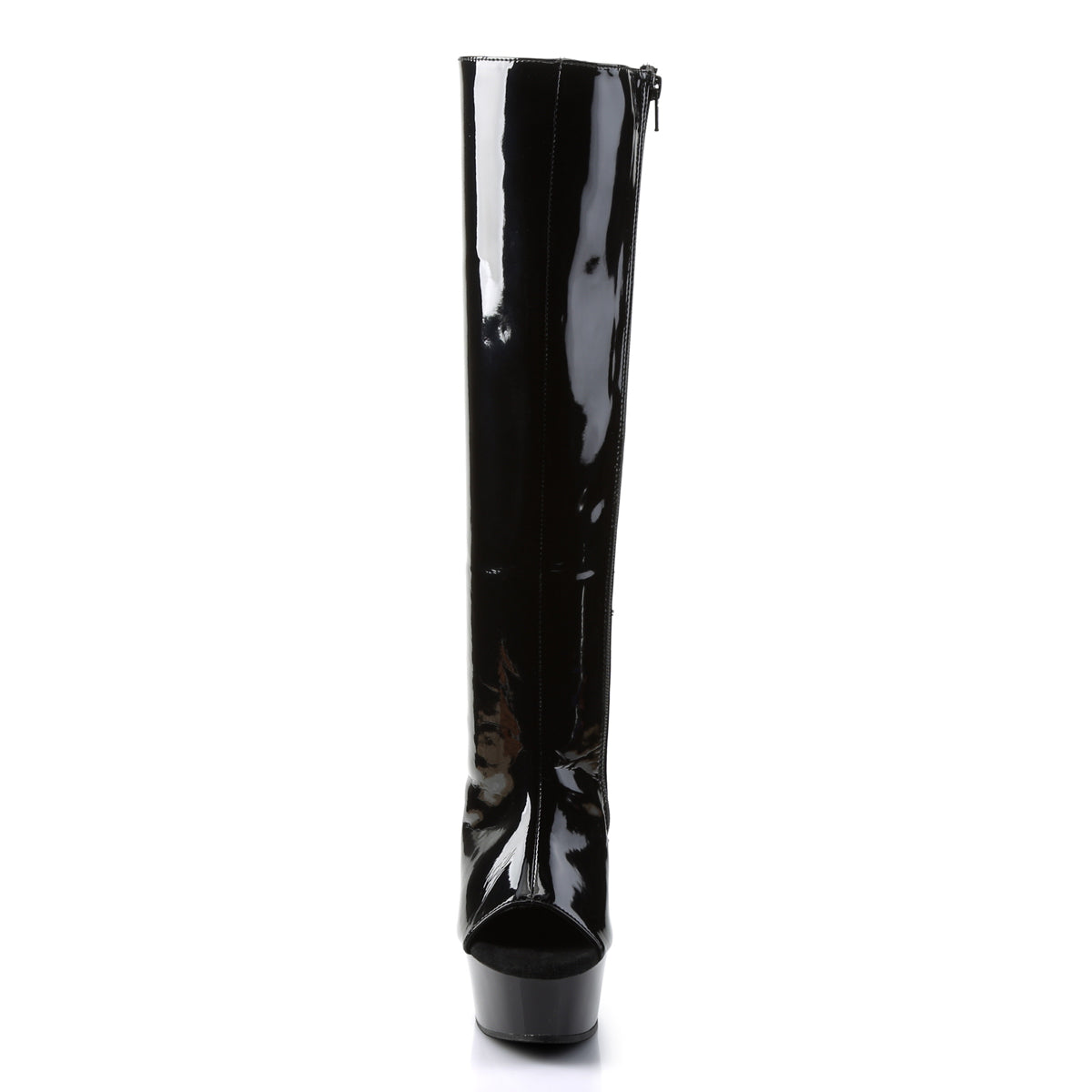 DELIGHT-2018 Pleaser Black 6 Inch Strippers Knee High Boots