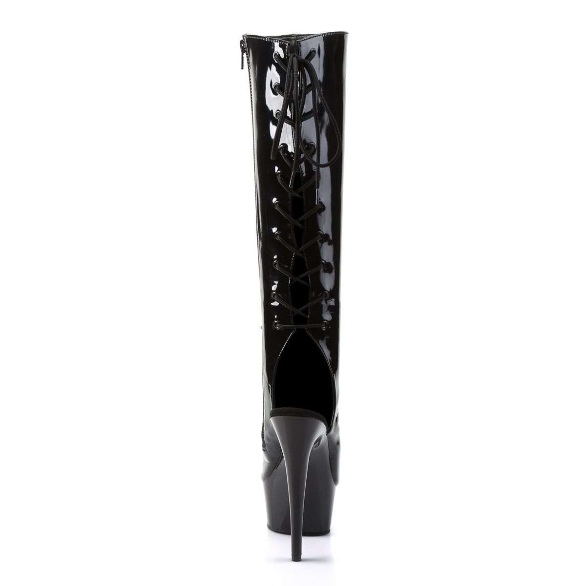 DELIGHT-2018 Pleaser Black 6 Inch Strippers Knee High Boots