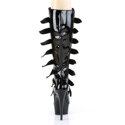 DELIGHT-2049 Pleaser Black 6 Inch Pole Dance Knee High Boots