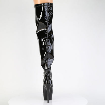 DELIGHT-3000WCF Pleaser Black Patent 6 Inch Exotic Dance Thigh Boots