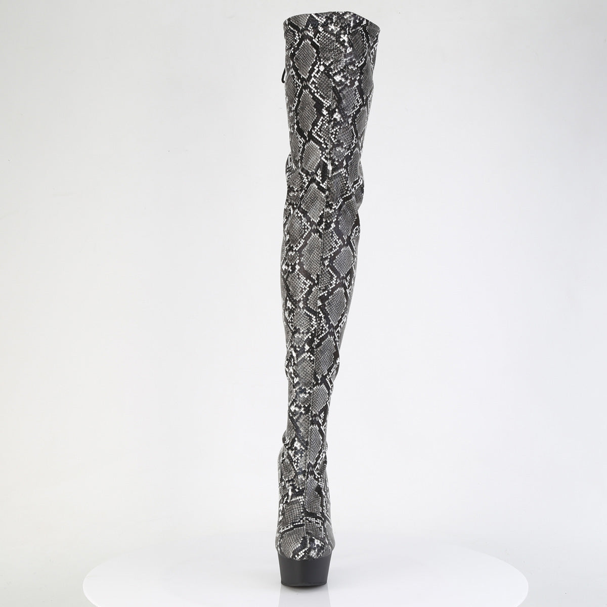 delight 3008sp bt pleaser pole dancing shoes grey blk snake print blk matte