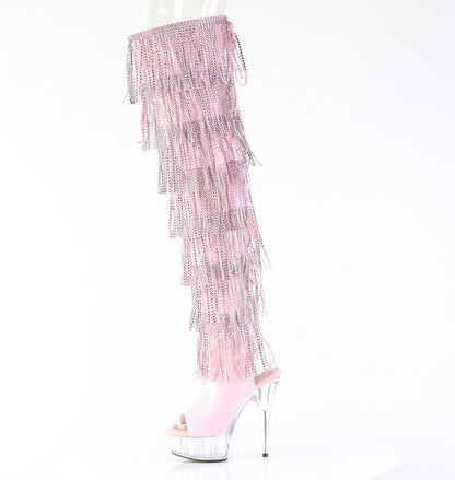 delight 3017hg rsf pleaser footwear silver