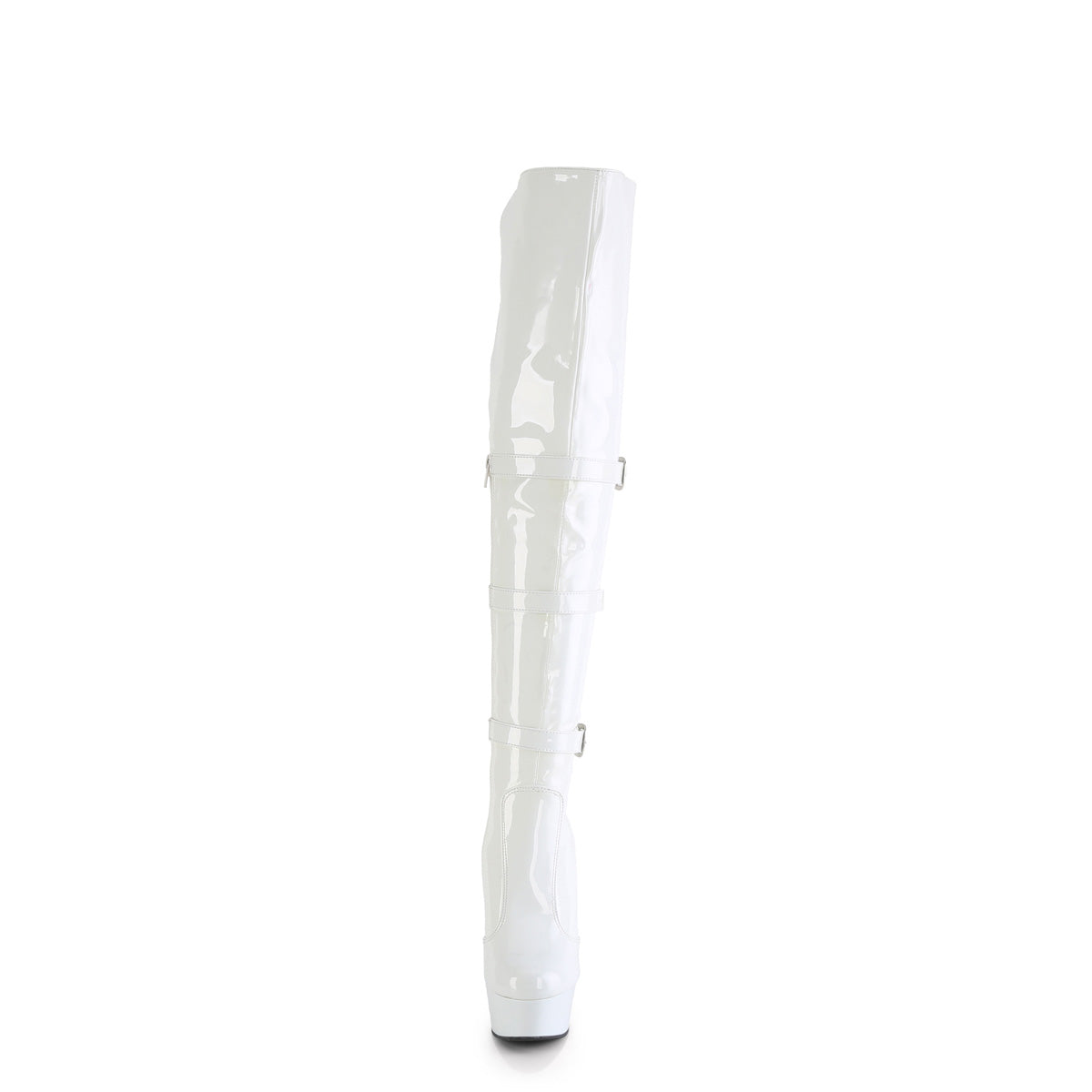 DELIGHT-3018 Pleaser White 6 Inch Exotic Dance Thigh High Boots