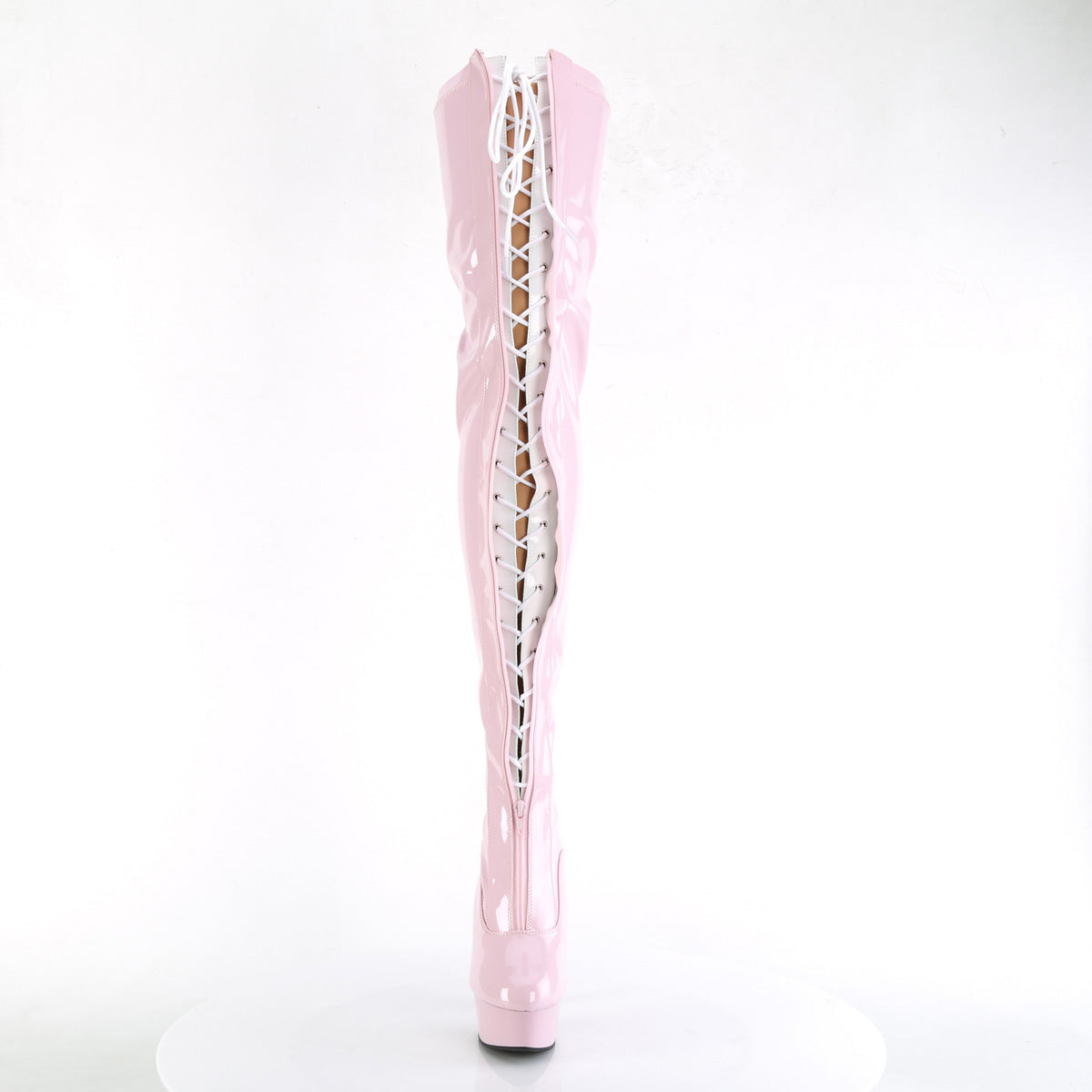 DELIGHT-3027 Pleaser Baby Pink 6 Inch Exotic Dance Thigh High Boots