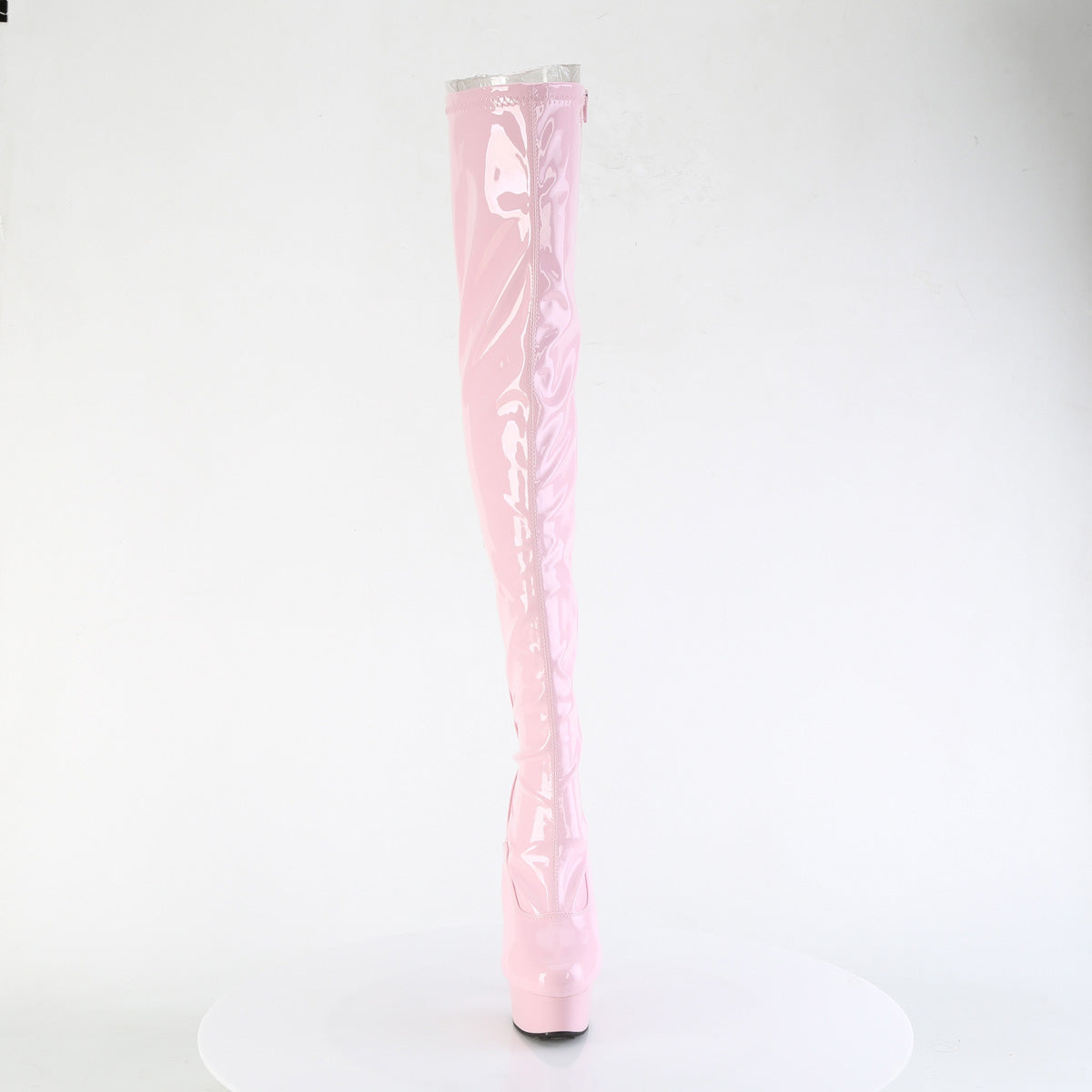 DELIGHT-3063 Pleaser Baby Pink 6 Inch Pole Dance Thigh High Boots