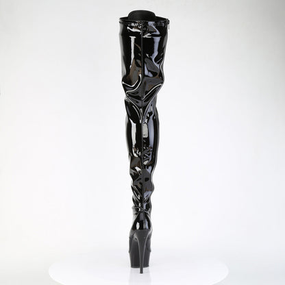 DELIGHT-4023 Pleaser Black Patent 6 Inch Exotic Dance Thigh High Boots