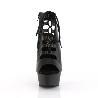 DELIGHT-600-20 Pleaser Black 6 Inch Pole Dance Platform Shoes