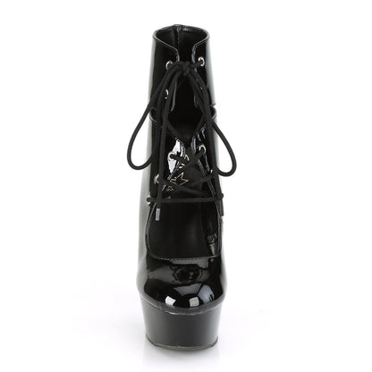 DELIGHT-600-22 Pleaser Black 6 Inch Sexy Heels Platform Shoes
