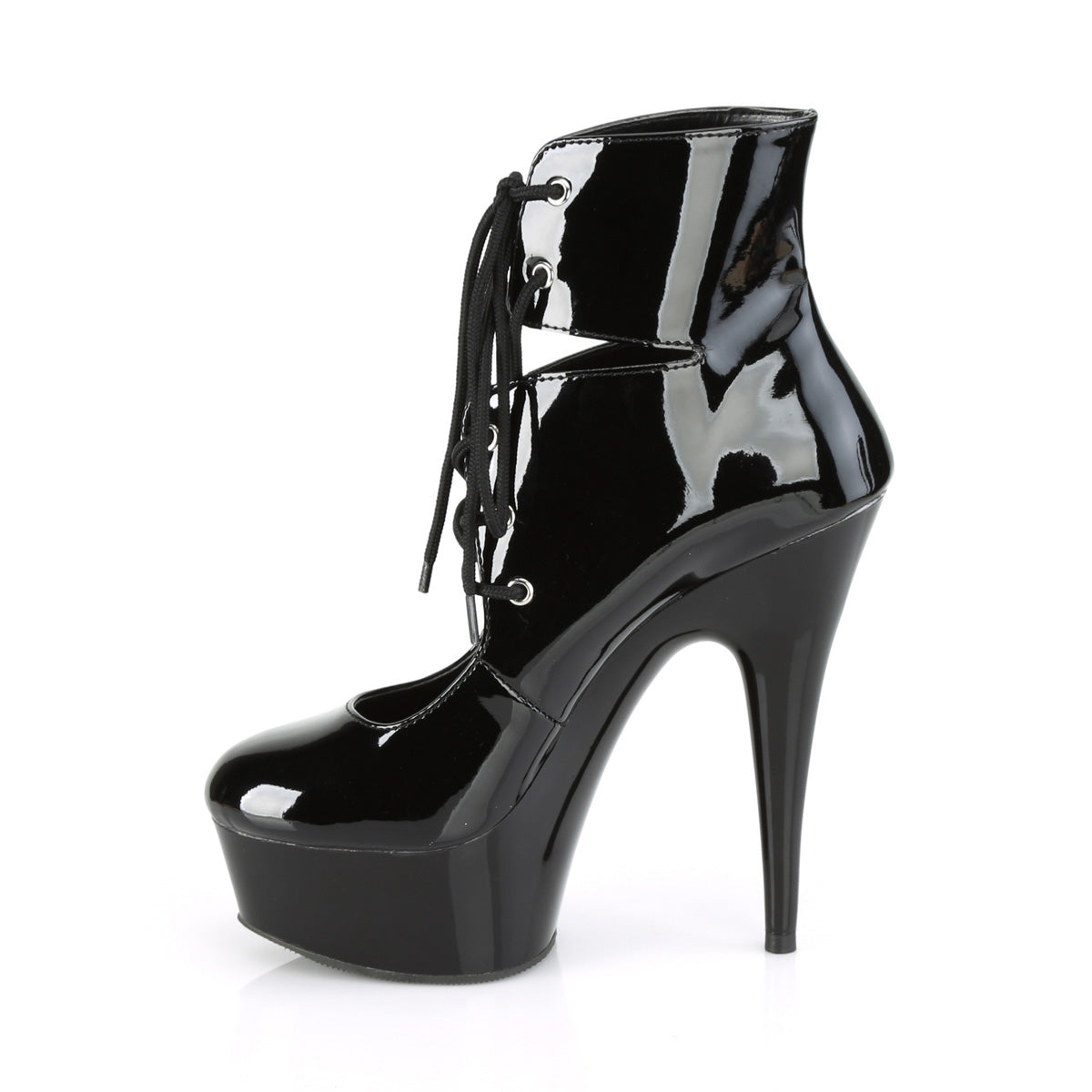 DELIGHT-600-22 Pleaser Black 6 Inch Sexy Heels Platform Shoes