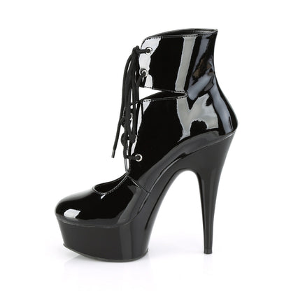 DELIGHT-600-22 Pleaser Black 6 Inch Sexy Heels Platform Shoes