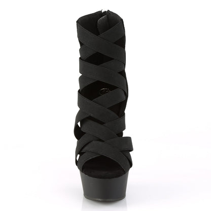 DELIGHT-600-24 Pleaser Black 6 Inch Fetish Platform Shoes