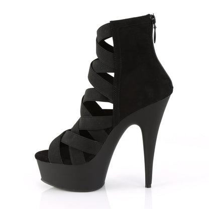 DELIGHT-600-24 Pleaser Black 6 Inch Fetish Platform Shoes