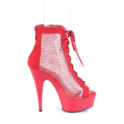 DELIGHT-600-33RM Pleaser Red 6 Inch Dancing Platform Platform Shoes
