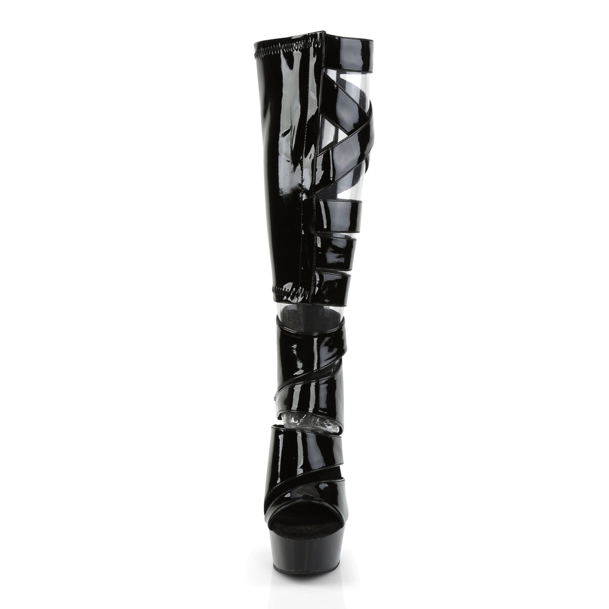 delight 600 49 sexy peep toe knee high sandal boots