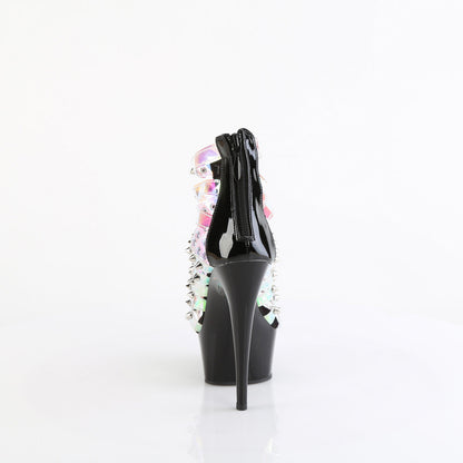 DELIGHT-600-9 Pleaser Black 6 Inch Exotic Dancing Platform Shoes