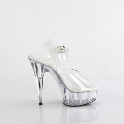 DELIGHT-608VL Pleaser Clear 6 Inch Fetish Platform Platform Shoes