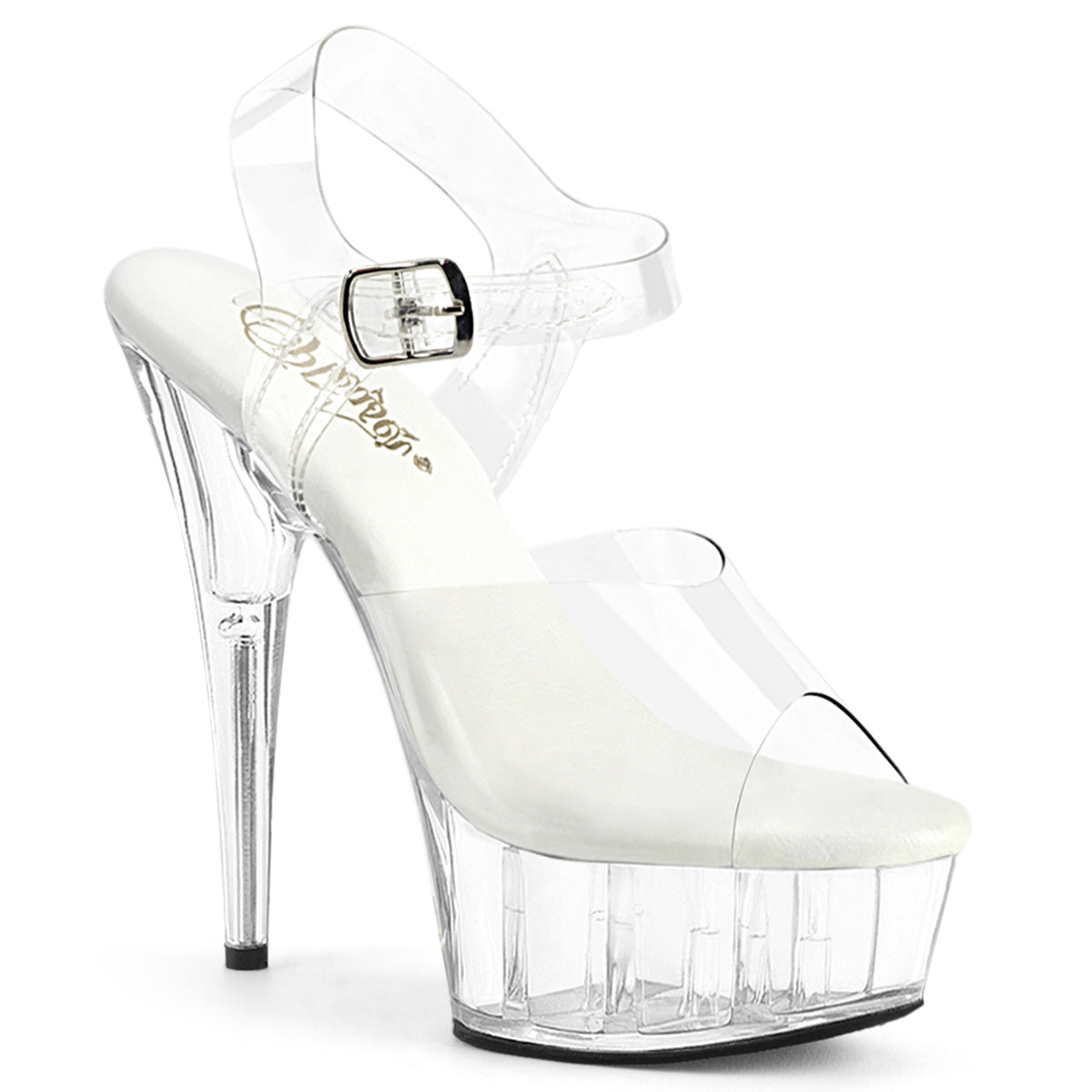 DELIGHT-608VL Pleaser Clear 6 Inch Fetish Platform Platform Shoes