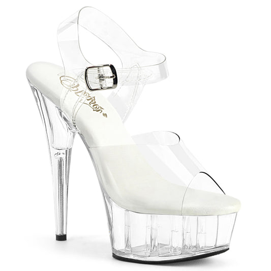 DELIGHT-608VL Pleaser Clear 6 Inch Fetish Platform Platform Shoes