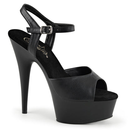 DELIGHT-609 Pleaser Black 6 Inch Pole Dancing Platform Shoes