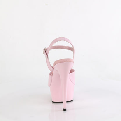 Pleaser DELIGHT-609 Baby Pink Platform Sandals - 6 Inch Heels