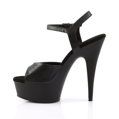 DELIGHT-609 Pleaser Black 6 Inch Pole Dancing Platform Shoes