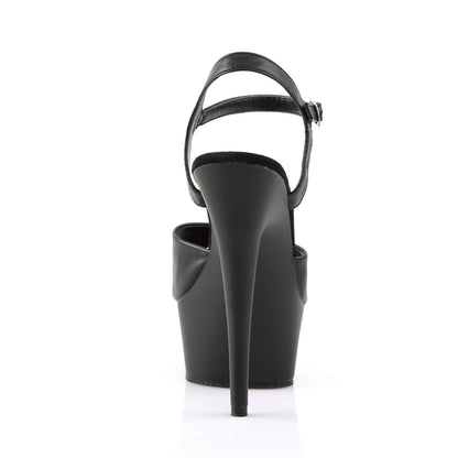 DELIGHT-609 Pleaser Black 6 Inch Pole Dancing Platform Shoes